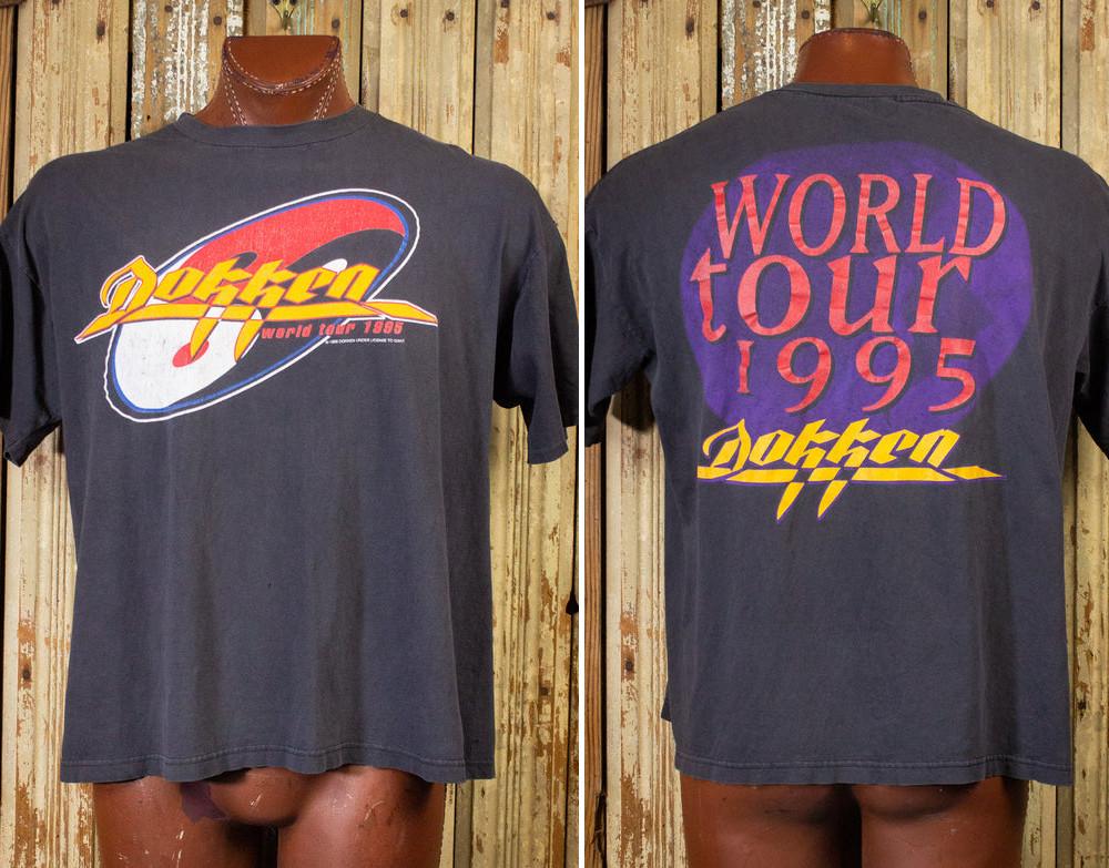 Vintage Dokken World Tour Concert T Shirt 1995 Black XL