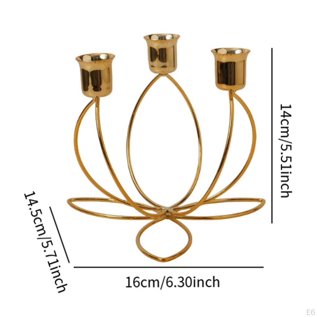 Decorative Iron Candelabra for Office And Bathroom with Pillar Candle Holder