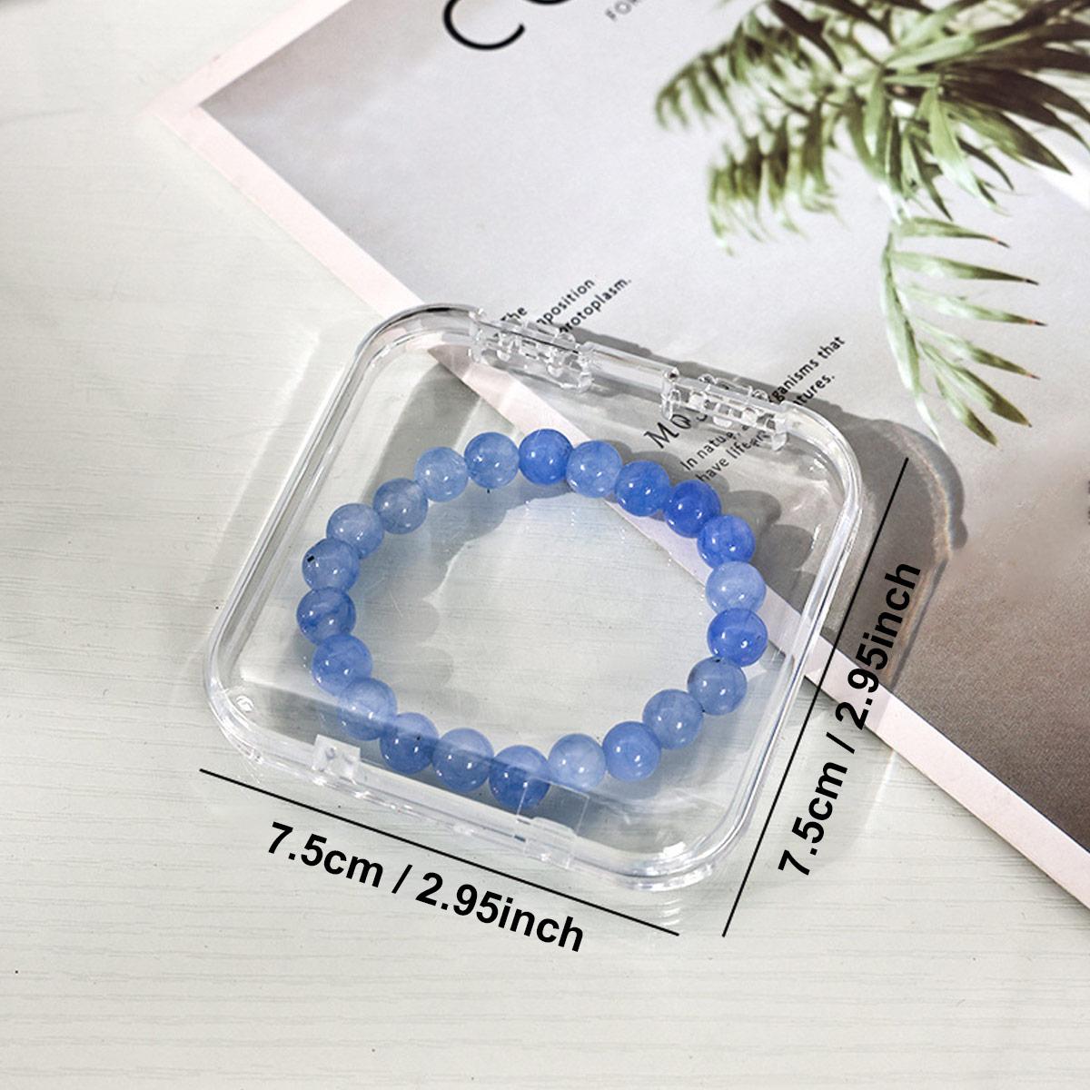 

5pcs Transparent plastic storage box, bracelet, fake nail display box, multifunctional packaging box, jewelry box