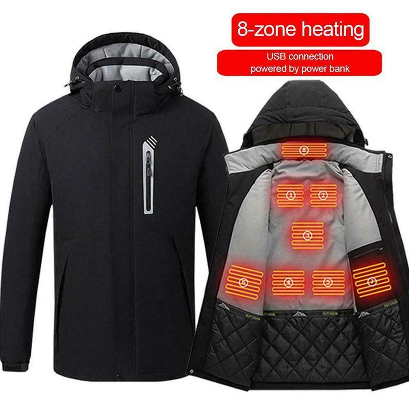 Luxurious Usb Electric Heated Coat With Hooded Jacket For Ultimate Winter Warmth