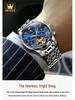 Oulisi Men's Automatic Moon Phase Skeleton Watch