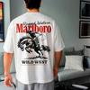 Herren Y2K Stil Übergroßes Grafikdruck T-Shirt Locker Lässig Sommer Kurzarm Tee