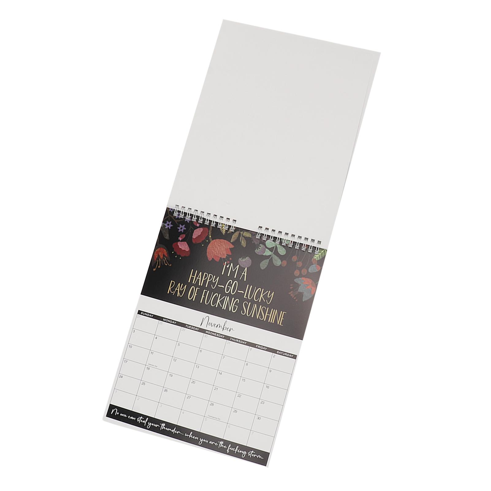 

2024 Tired Women Calendar Exquisite Humorous Hanging Calendar Funny Word Planner Monthly Calendar for Home and Office