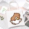 Cute Cartoon Animation Handbag Large Capacity Messenger Bag Office Commuter Portable Shoulder Bag Canvas Bag