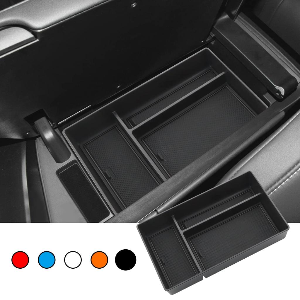 Coleya Console for the New Lexus NX Center Storage Box with Rubber and Convenient Storage Tray Box/Tray (2nd Generation) - Mat, Non-Slip, (Black)
