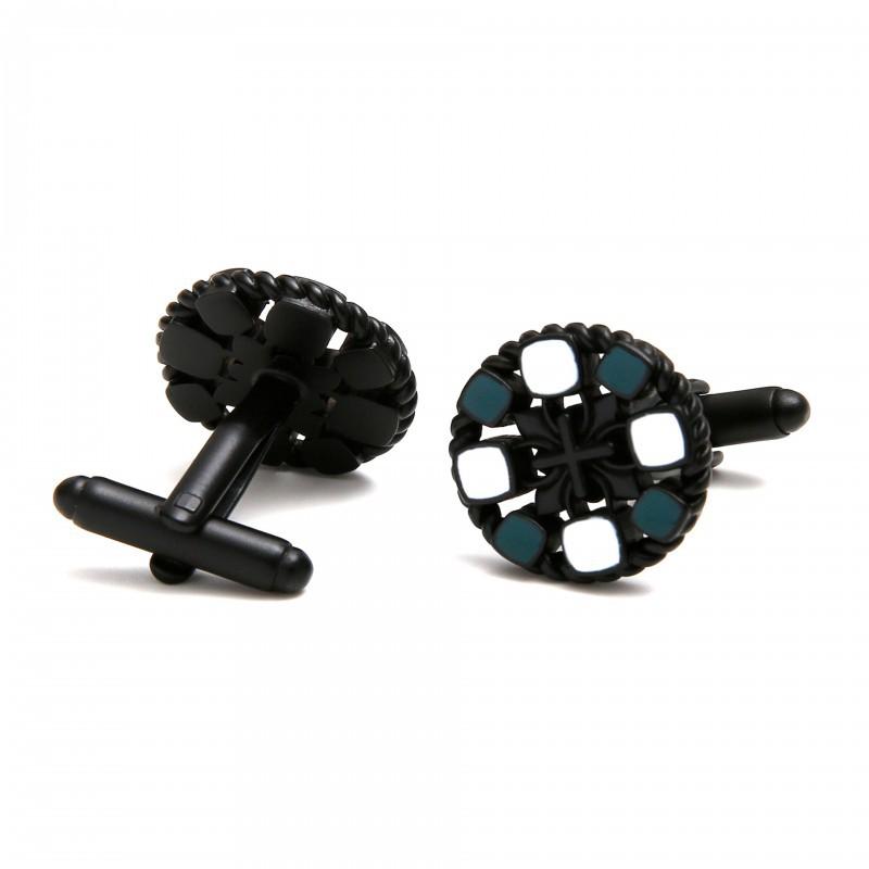 Creative Men s Cufflinks Round Art Hollow French Jewelry copper