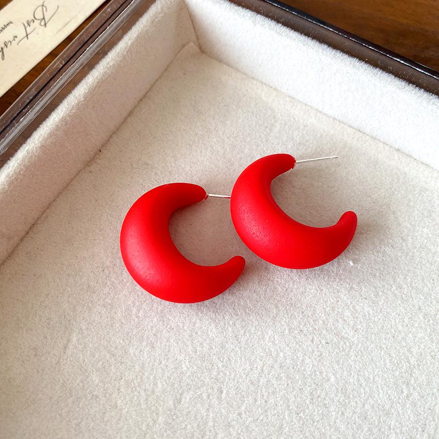 Silberne Nadel Tropfenöl Rote Perlen Ohrstecker - Eleganter & Vielseitiger Schmuck für Damen