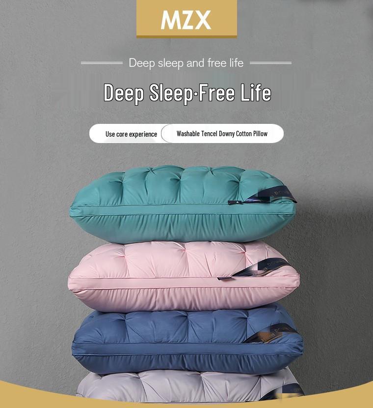 Twisted Star Hotel Neck Support Pillow - 48x74cm, Non-Collapsing, High & Low Design, Washable Core