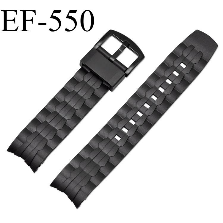 For Casio Edifice Series Strap EF-550/EF523 Rubber Watch Straps for Casio EF550 Diving Sport Watchband Wristband Bracelet