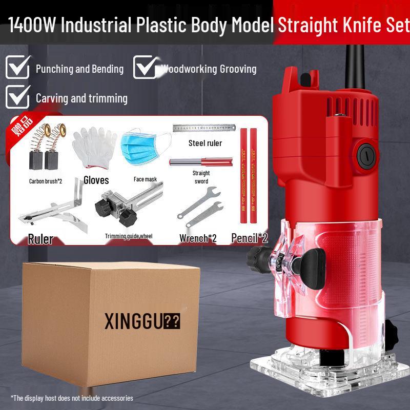 Multifunctional Electric Router: Woodworking Edge Trimmer, Hole Opener, Bakelite Milling & Aluminum-Plastic Panel Grooving Machine
