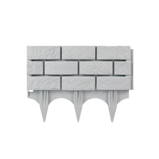 Plastic Garden Retaining Fence Brick Look Edging Border Outdoor Landscape Edging Fence Decorative Picket Panel for Flower Beds Paths Lawns Yard