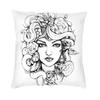 Ancient Greek Mythology and Medusa Snake Head Print Cushion Cover Home Living Room Sofa Car Decoration Pillow