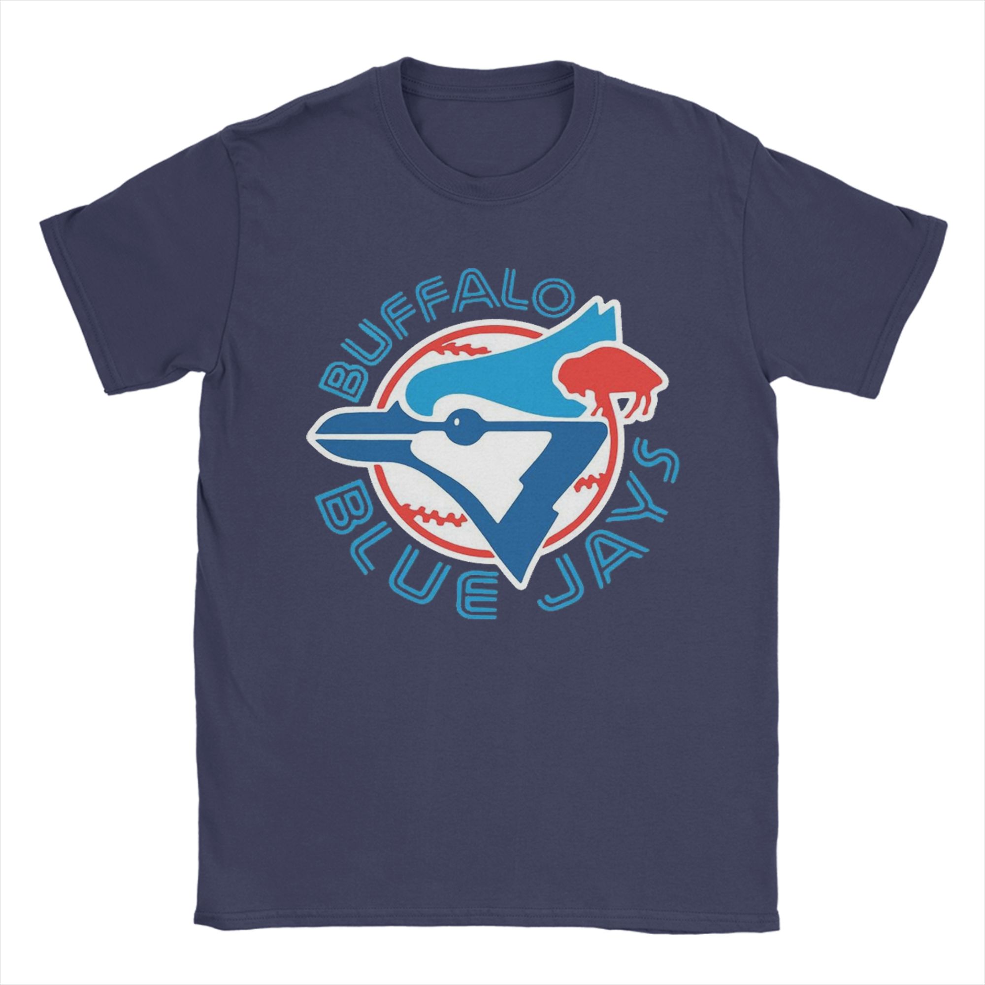 

Vintage Buffalo BlueJaysBird T Shirts for Unisex Pure Cotton Vintage TShirt Round Collar Tee Shirt Short Sleeve Clothing Gift 4XL