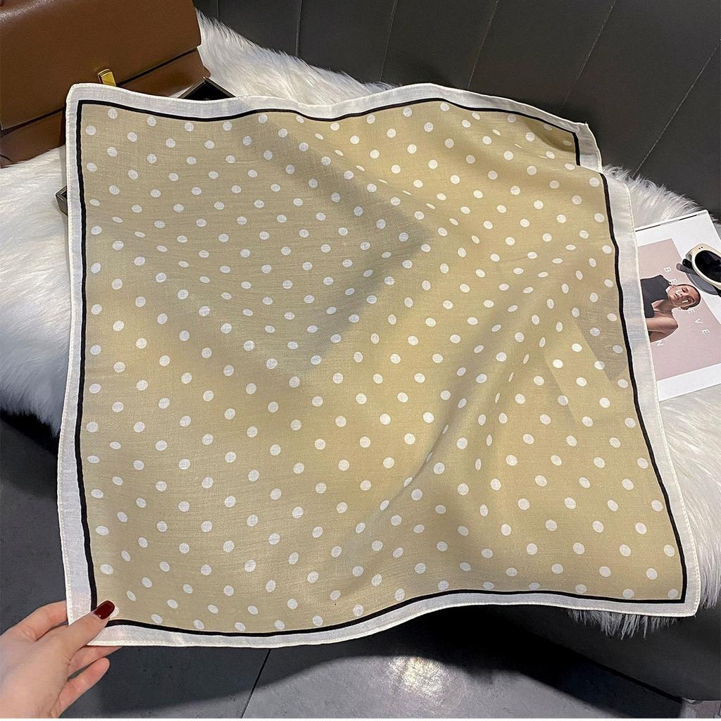 68Cm Small Square Simulated Silk Feminine Scarf Hijab Female Headband Kerchief Retro Neck Tie Shawl Wrap