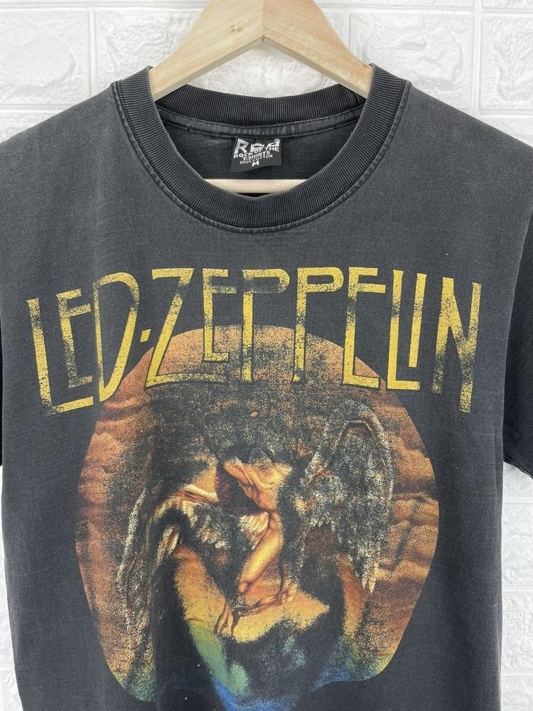 

Led Zappelin Band Tshirt Classic Style Black Unisex Tshirt Reprint KH9059 Unisex T-Shirt S