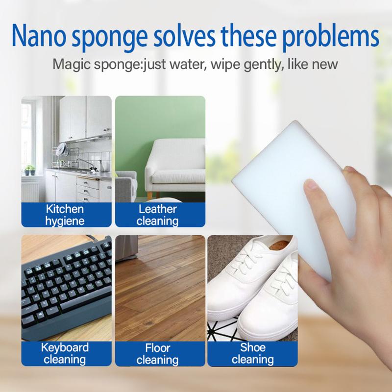 Kitchen Cleaning Sponge Melamine Magic Sponge Eraser Multi-Purpose Cleaning Tool for Home Bathroom Surface Stain Removal