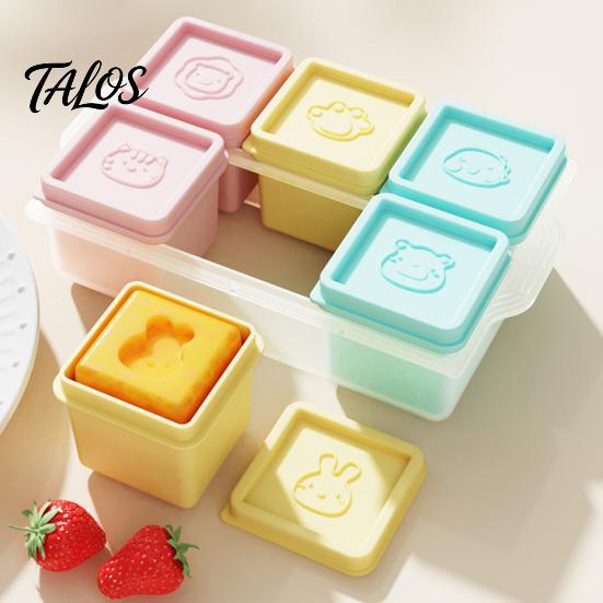 Baby Meal Prep Accessories Food Grade Silicone Freezer Molds, Large Capacity 6 Compartments BPA Free Storage Containers, Leak-proof Reusable