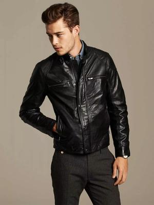 AL KHALID NIEUW Herenjack 100% Echt Lamsleer Racer Bikerjack Elegant