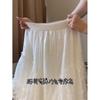 2025 Spring K-style Fashion Heavy Industry Elastic Waist Lace Stringy Selvedge Skirt Women's Sweet Fairy Long Dress Easiest for Match