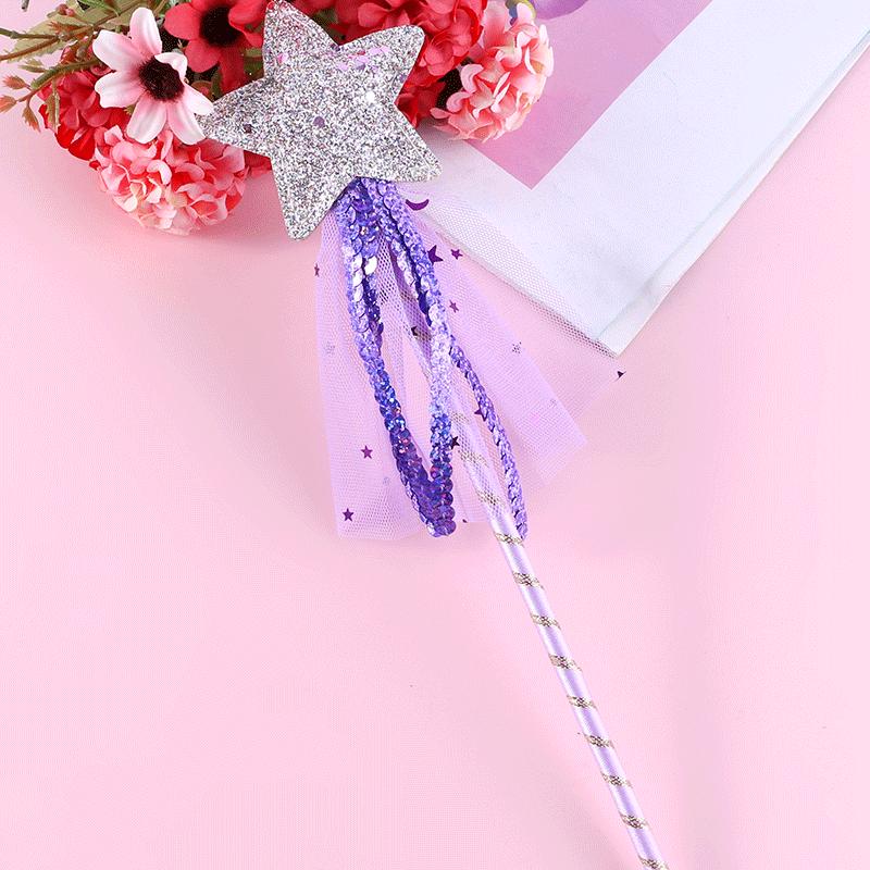 

Fairy Glitter Star Wand: Sparkling Performance Prop & Cute Toy фиолетовый