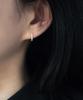 Iamj [925 Silver] 1.6 Basic Cubic Ring Earrings (3 Types)