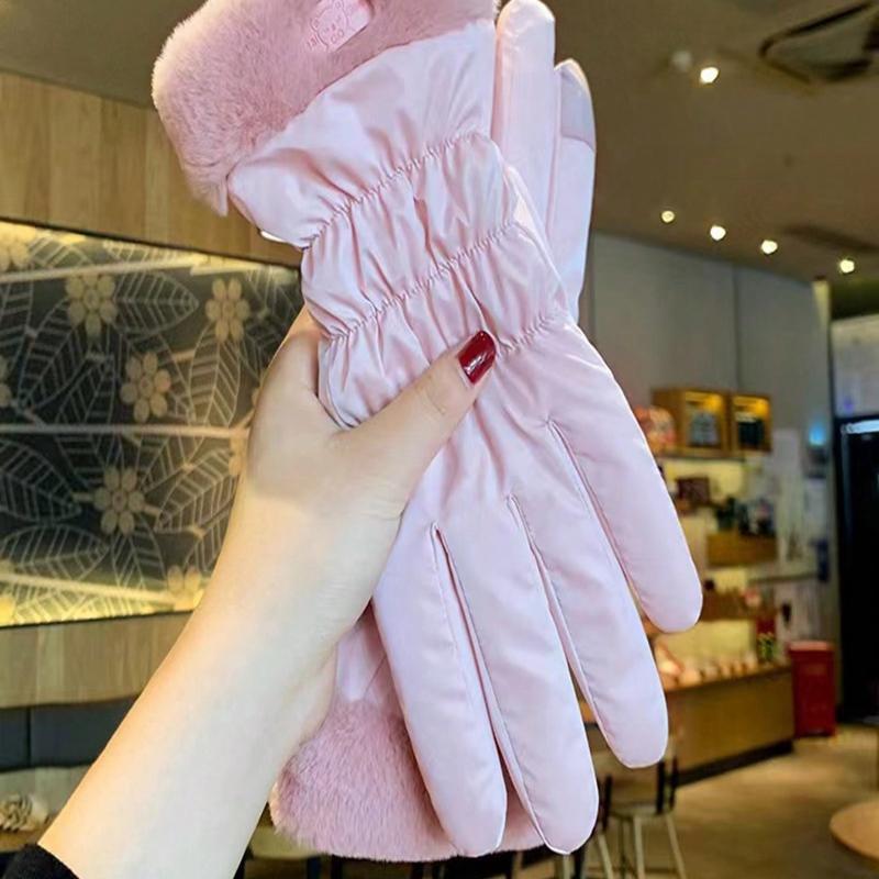 1 Pair Women's Warm Gloves with Thermal Lining, Windproof & High Quality Touchscreen for Cycling, Driving, Outdoor Sports