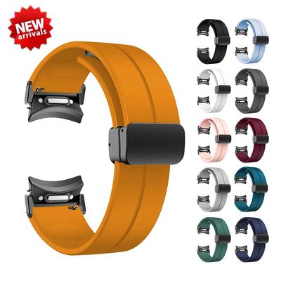 Watchband Silicone Strap for Samsung Galaxy Watch 5 Pro 45mm Galaxy Watch 6 5 4 44mm 40mm Magnetic Buckle Band For Watch 6 Classic 43 47mm