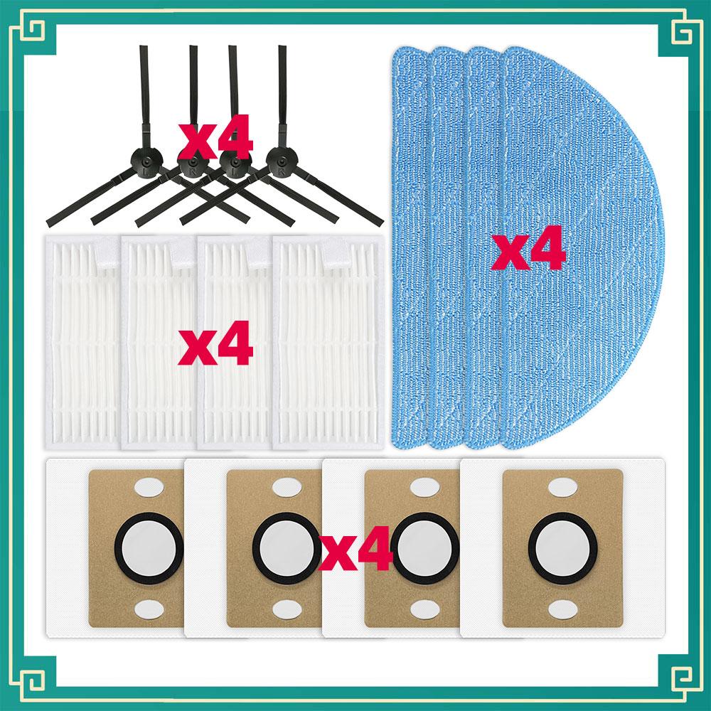 Vhodné pro iLife V9 / V9 Pro / G9 / G9 Pro / A12 Pro Náhradní díly Boční kartáč HEPA filtr Mopovací utěrka Prachový sáček Příslušenství