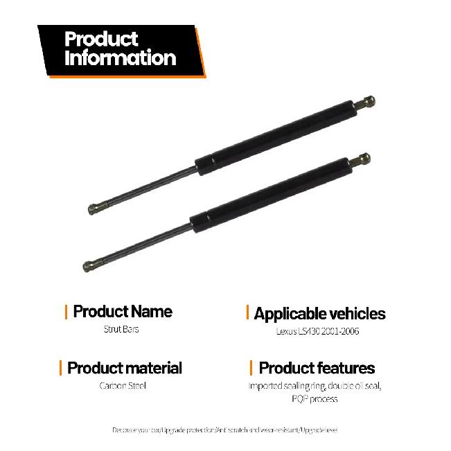 Amortisseur de Hayon de Coffre Arrière Pour Lexus LS430 2001-2006 2pcs Barres de Support de Levage de Coffre Amortisseurs à Ressort à Gaz Accessoires de Tige 64530-50030