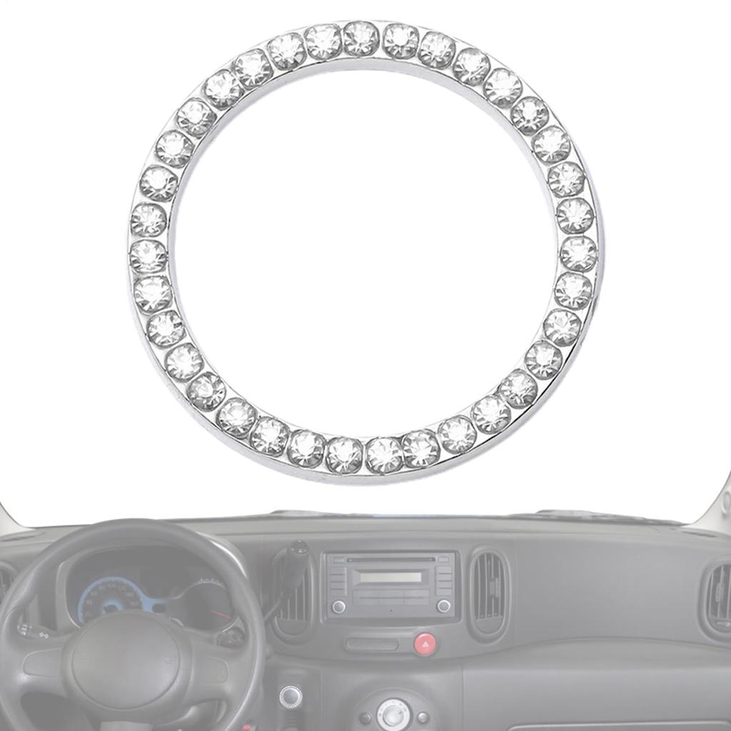 Car Engine Start Button Cover, Car One Button Start Diamond Decorative Ring Button Rhinestone