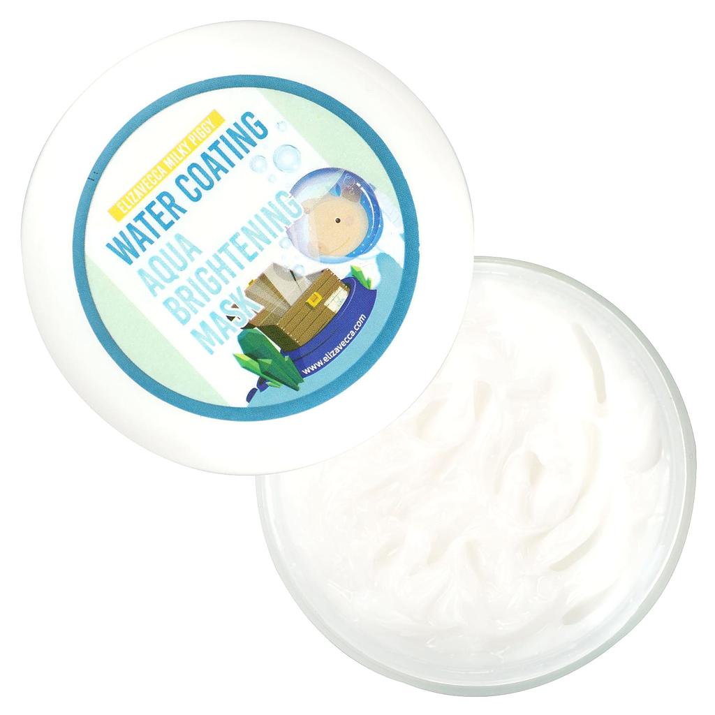 Elizavecca Milky Piggy, Water Coating Aqua Brightening Beauty Mask Cream, 100 G (3.53 Oz)