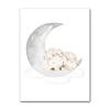 Pittura nordica Kid Decorazione camera da letto per bambini Cartoon Baby Animal Picture Sheep Nursery Poster e stampa Wall Art Canvas