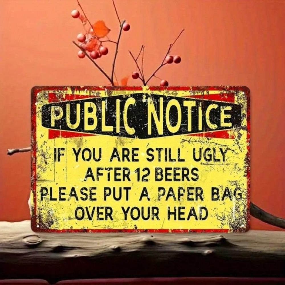 Vintage Metal Sign Plaque Retro Tin Poster Wall Art Decor