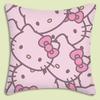 Cartoon Cute Hello Kitty Pillow Covers Cartoon Sofa Decorative Home Double-Sided Printing Short Plush Cute Cushion Cover