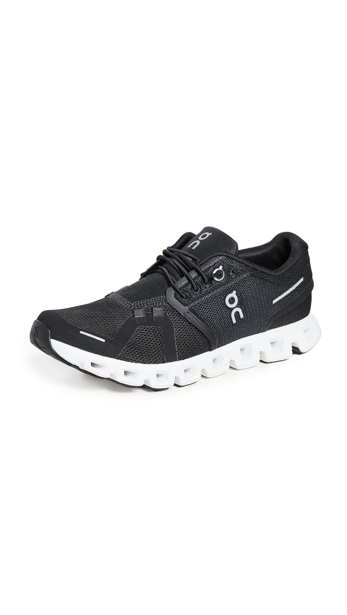 

On Cloud 5 Size C Sneakers, Black/White, Women s, 24.0cm,
