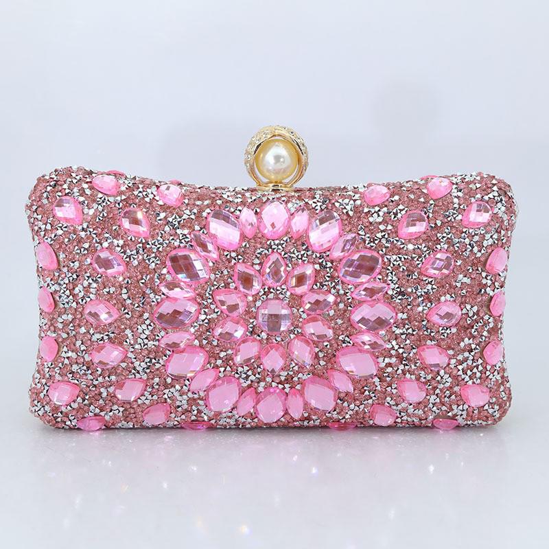 Kadın Elmas Taşlı Akşam Portföy Çantası