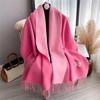 Luxury Brand Solid Print Winter Scarf Women Cashmere Warm Pashmina Foulard Female Scarves Long Blanket Thick Soft Shawls Wraps