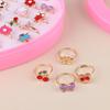36Pcs Children Rings With Box Adjustable Rings Set Little Girls Cute Colorful Rings Dress Up Kids Gifts Jewelry Toy Finger Rings