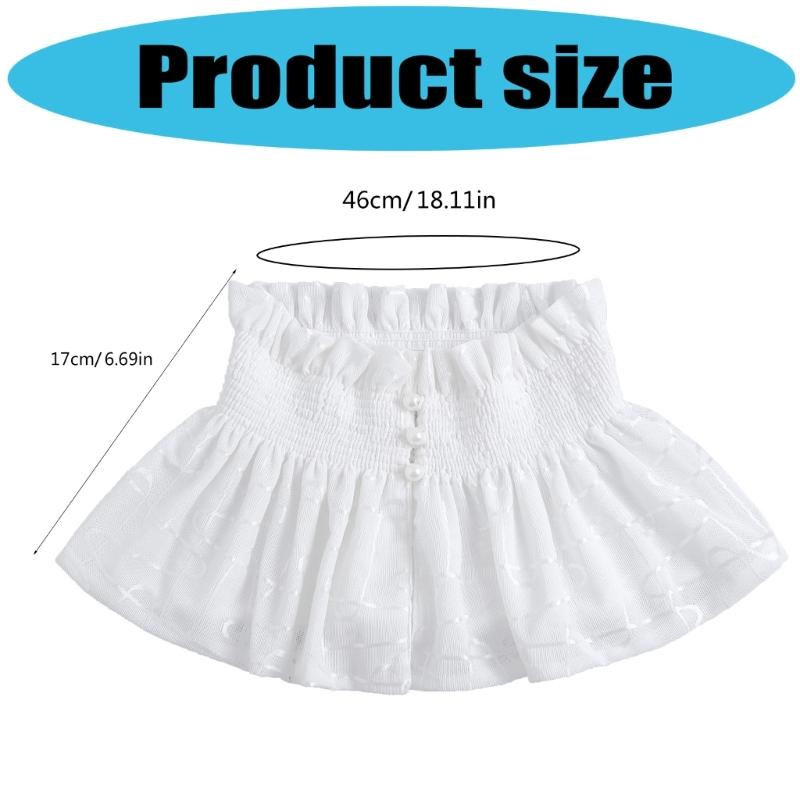 Victorian Ruffle Faux Collar Courtstyle Detachable Collar For Women Dresses Sweater Easy Wear Fashion Neck Accessory