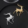 New Fashion Gold Color Metal Deer Brooches for Women Men Light Luxury Niche Exquisit Suit Brooches Banquet Jewelry Accessories