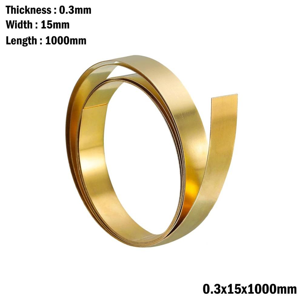 New Thick 0.1-0.5mm Brass Sheet Brass Flat Width 10-60mm Length 1000mm Brass Strip Brass Metal