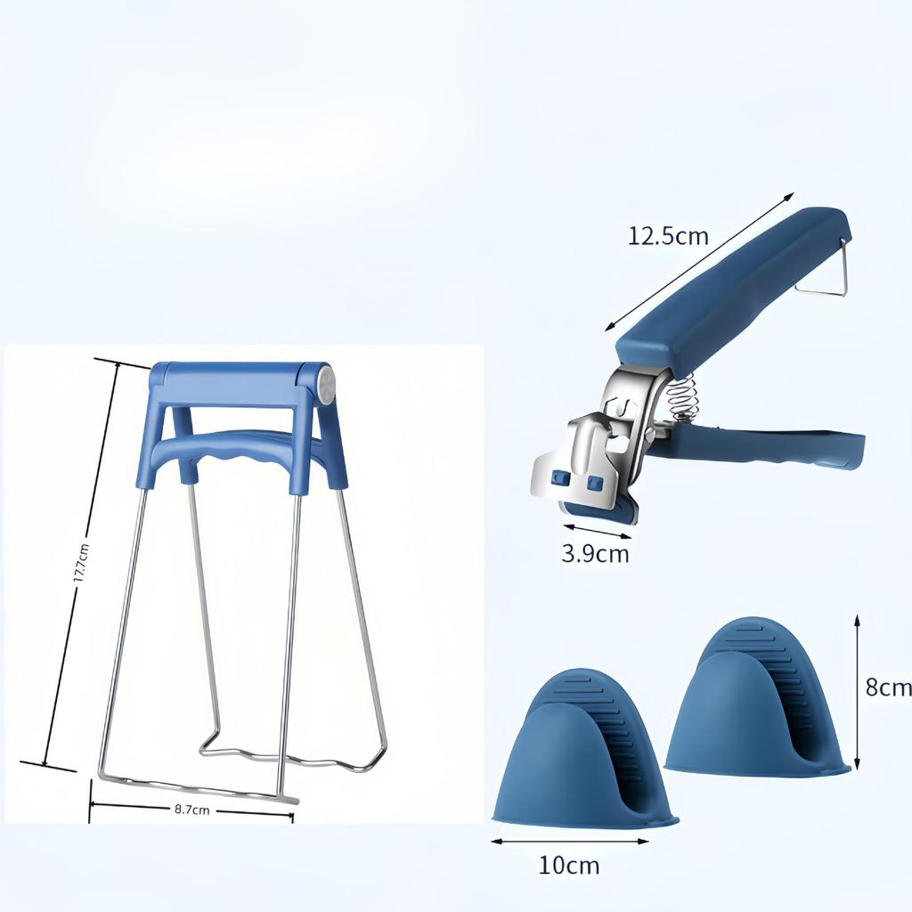 Stainless Steel Anti-Scald Non-Slip Kitchen Bowl Clip and Tray Lifter