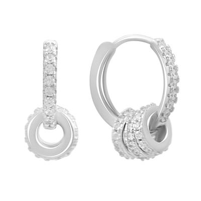 Silver Earrings with Cubic Zirkonia (2180715)