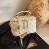 Fashion Diamond Chain Handbag Casual Commuter Shoulder Bag Square Box Bag New Texture Messenger Bag