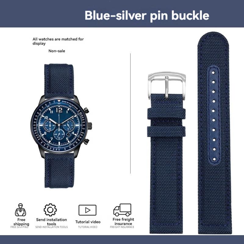 Per Cinturino Orologio in Tela di Nylon Serie Citizen FF Pilot CA4500/4503/4505 Cinturino IWC Mark 18 Cinturino Hamilton Kaki Field 20mm 21mm 22mm