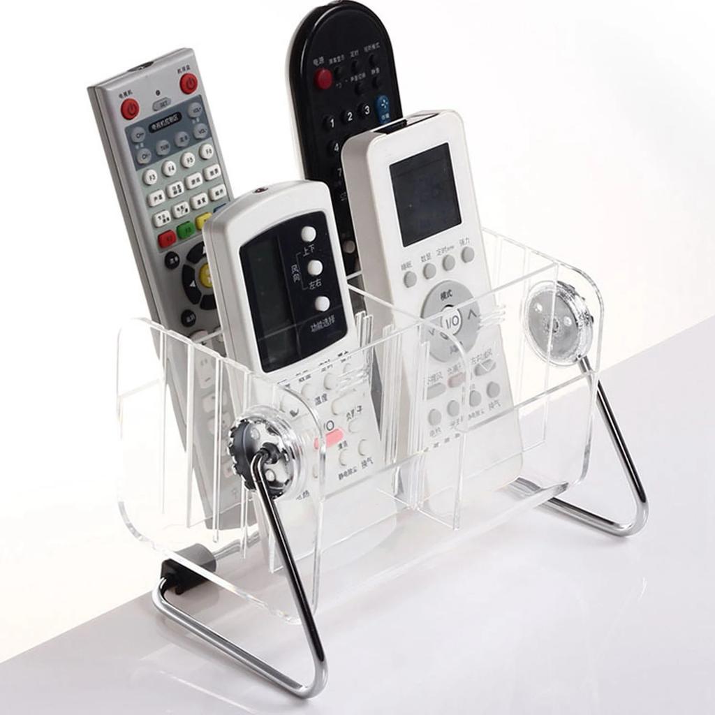 Clear Plastic Remote Control Holder Desk Organizer Transparent Mobile Phone Case Glasses Sundries Storage Box Multifunctional