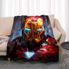 Manta Cálida de Dibujos Animados de Iron Man para Habitación, Suave y Cómoda, Portátil para Viajes y Picnic, Regalo para Familiares o Amigos