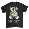 Bearstreet1-24 Koszulka Męska Damska Top - Zabawny Niedźwiedź z Gotówką! Zabawna Koszulka Unisex, Idealna na