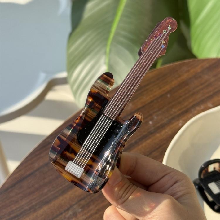 Acetate Hair Clip With Cartoon Tape Piano Design Musical Note Cassette Style For Trendy Women