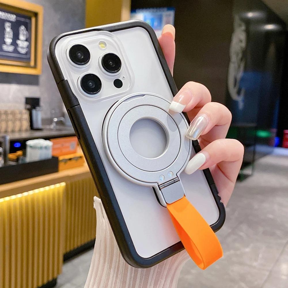 Mit Riemen Handyhalter Starker magnetischer Schreibtischständer Neuer Handy-Ringhalter Für Magsafe